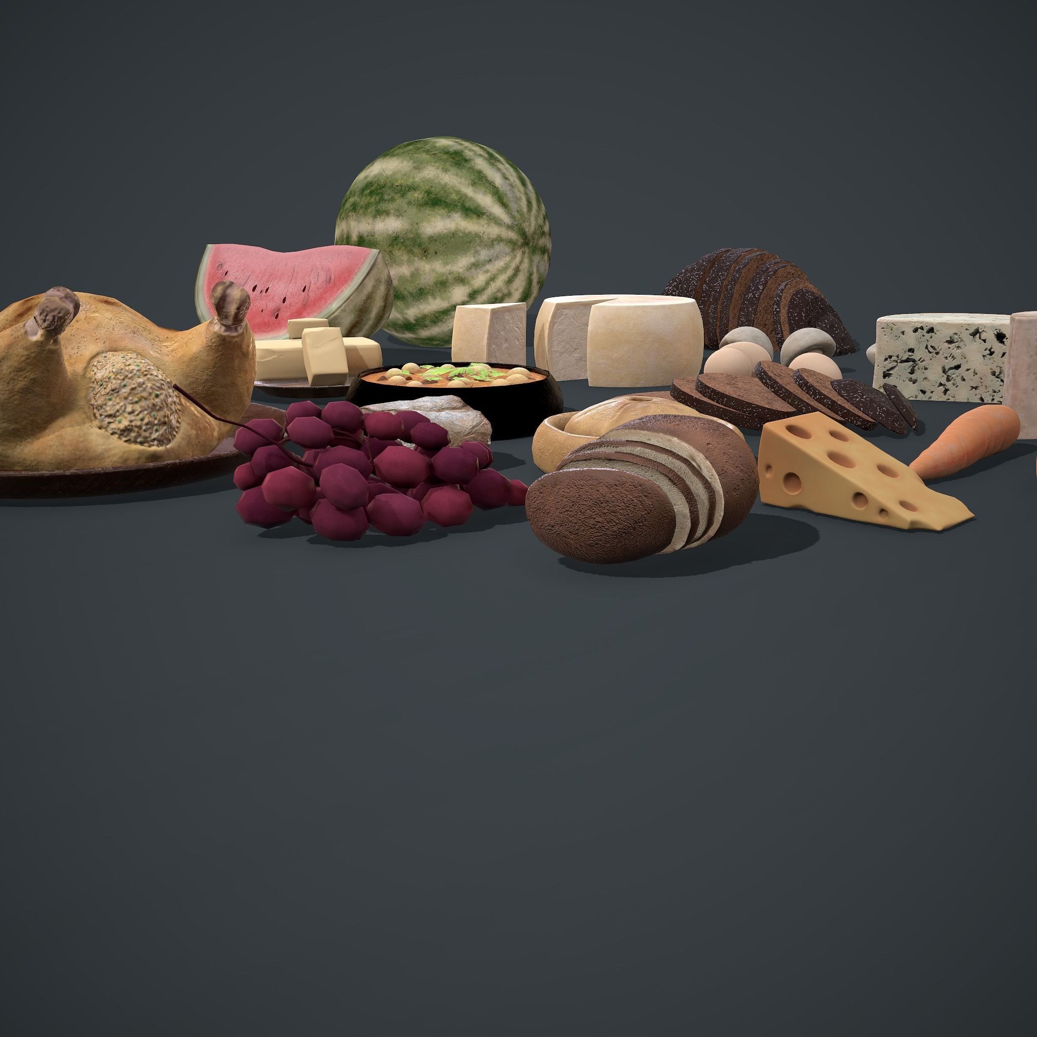 Medieval Food Pack 3D Model Collection_52