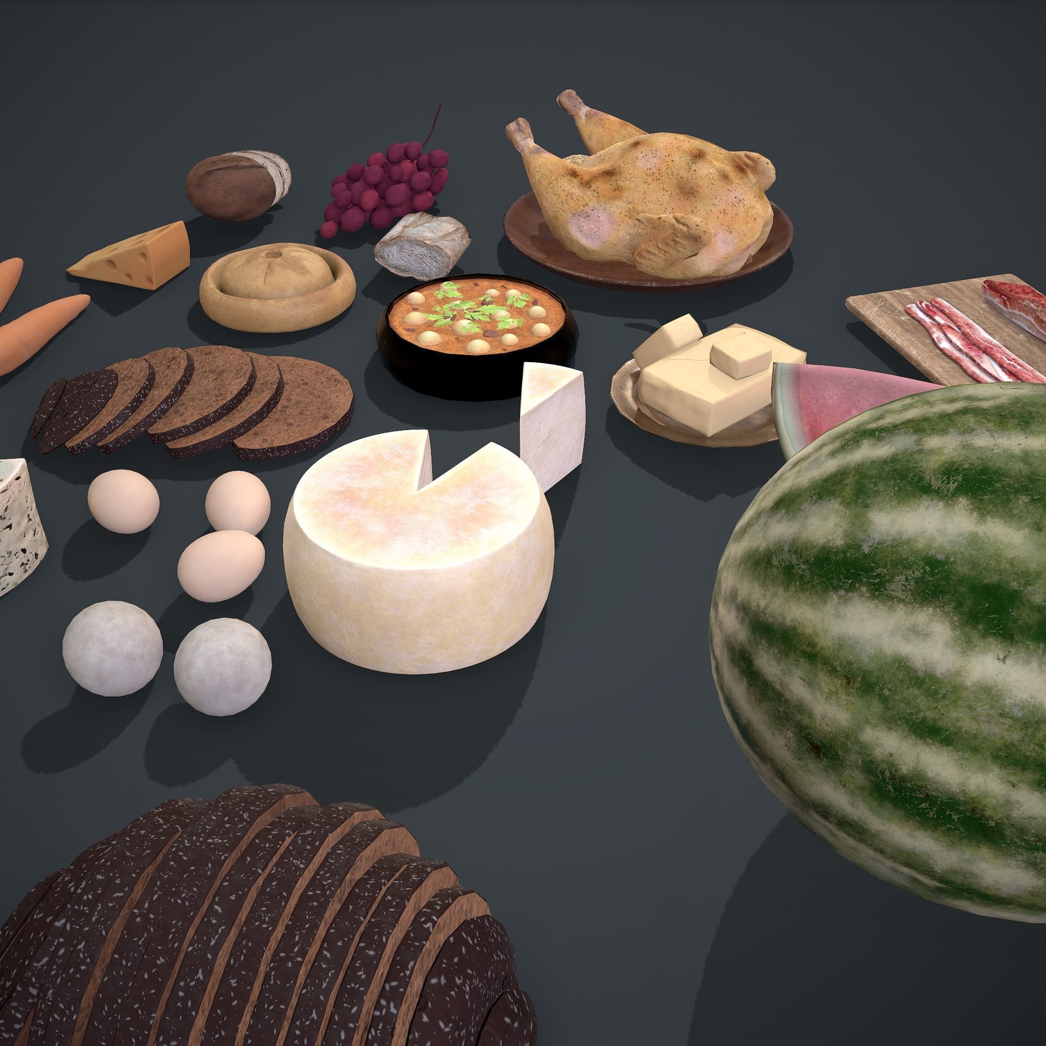 Medieval Food Pack 3D Model Collection_50