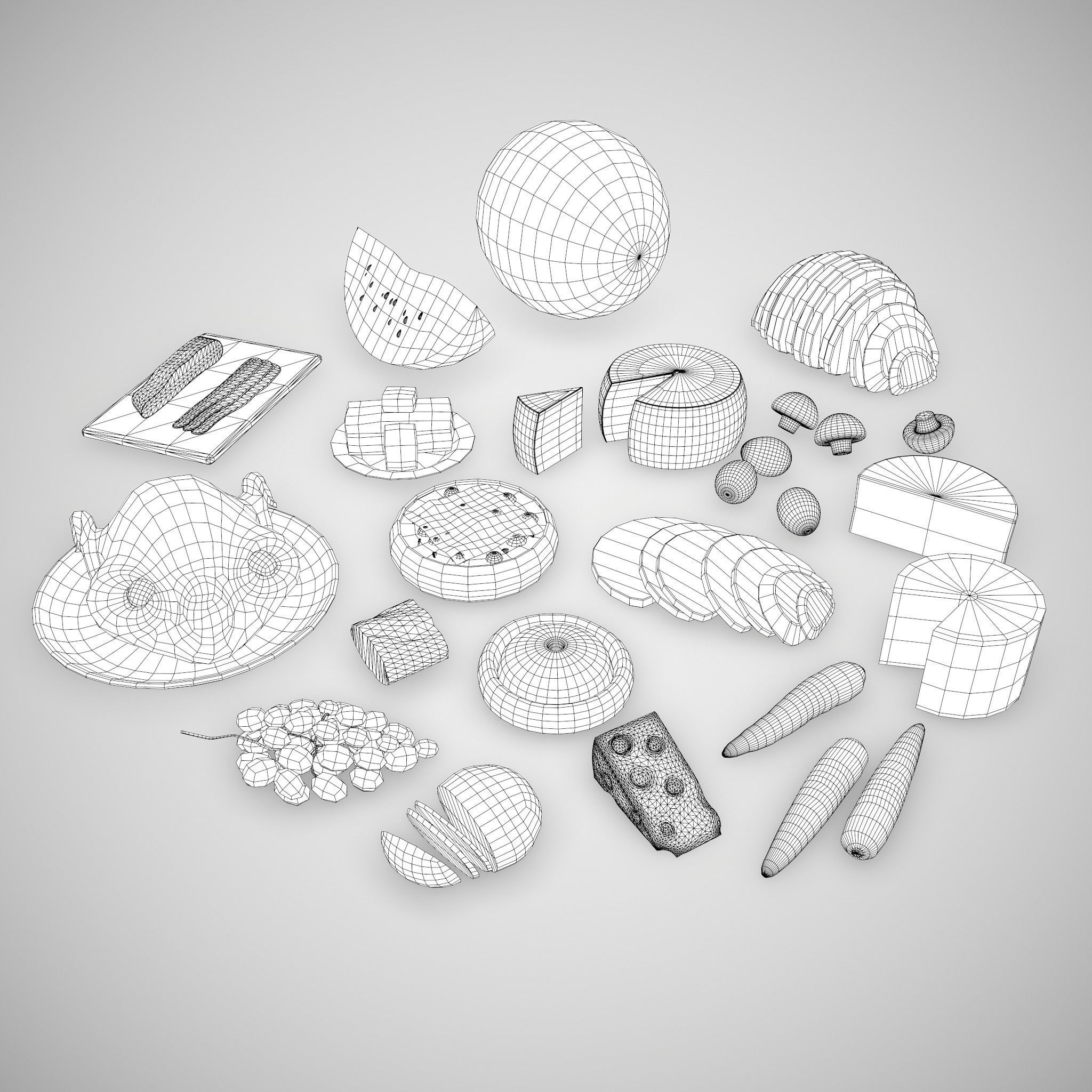 Medieval Food Pack 3D Model Collection_58