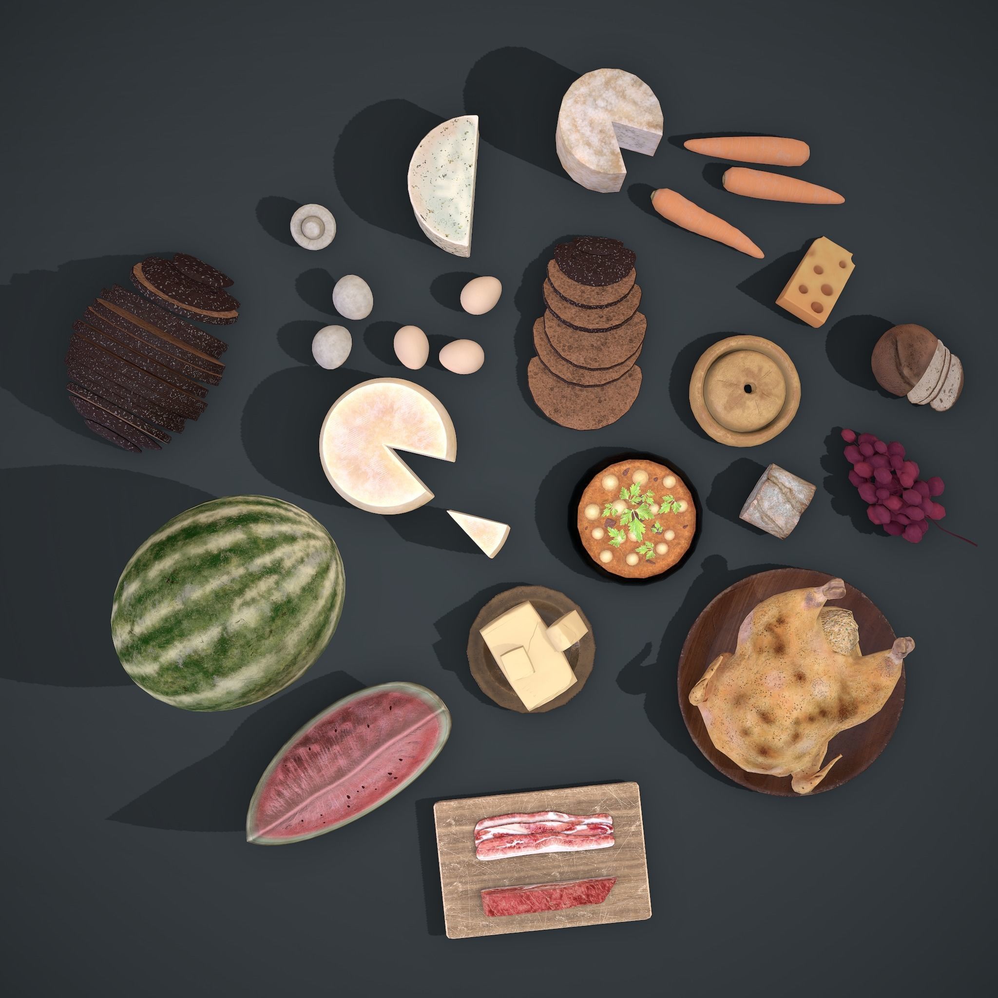 Medieval Food Pack 3D Model Collection_31