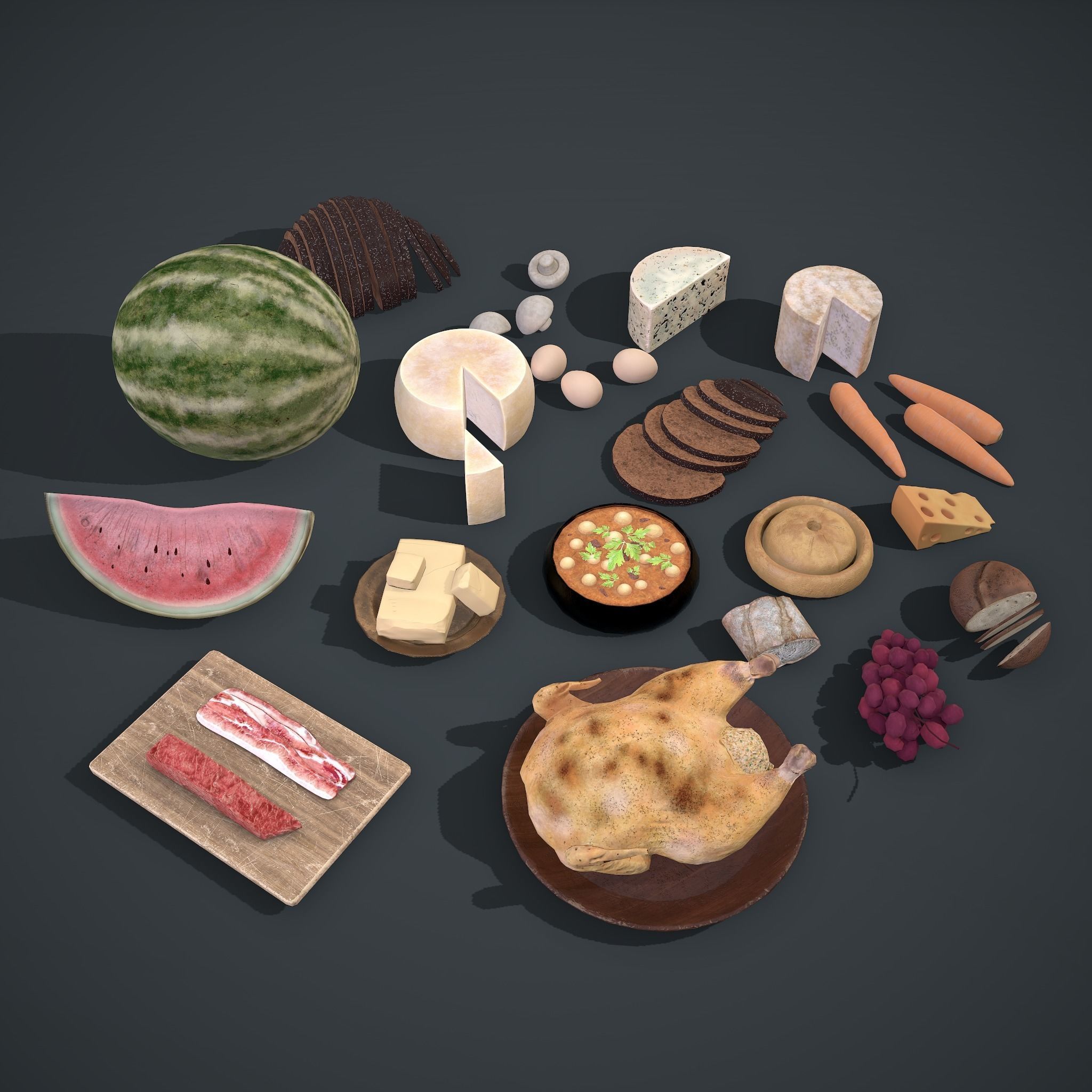 Medieval Food Pack 3D Model Collection_27