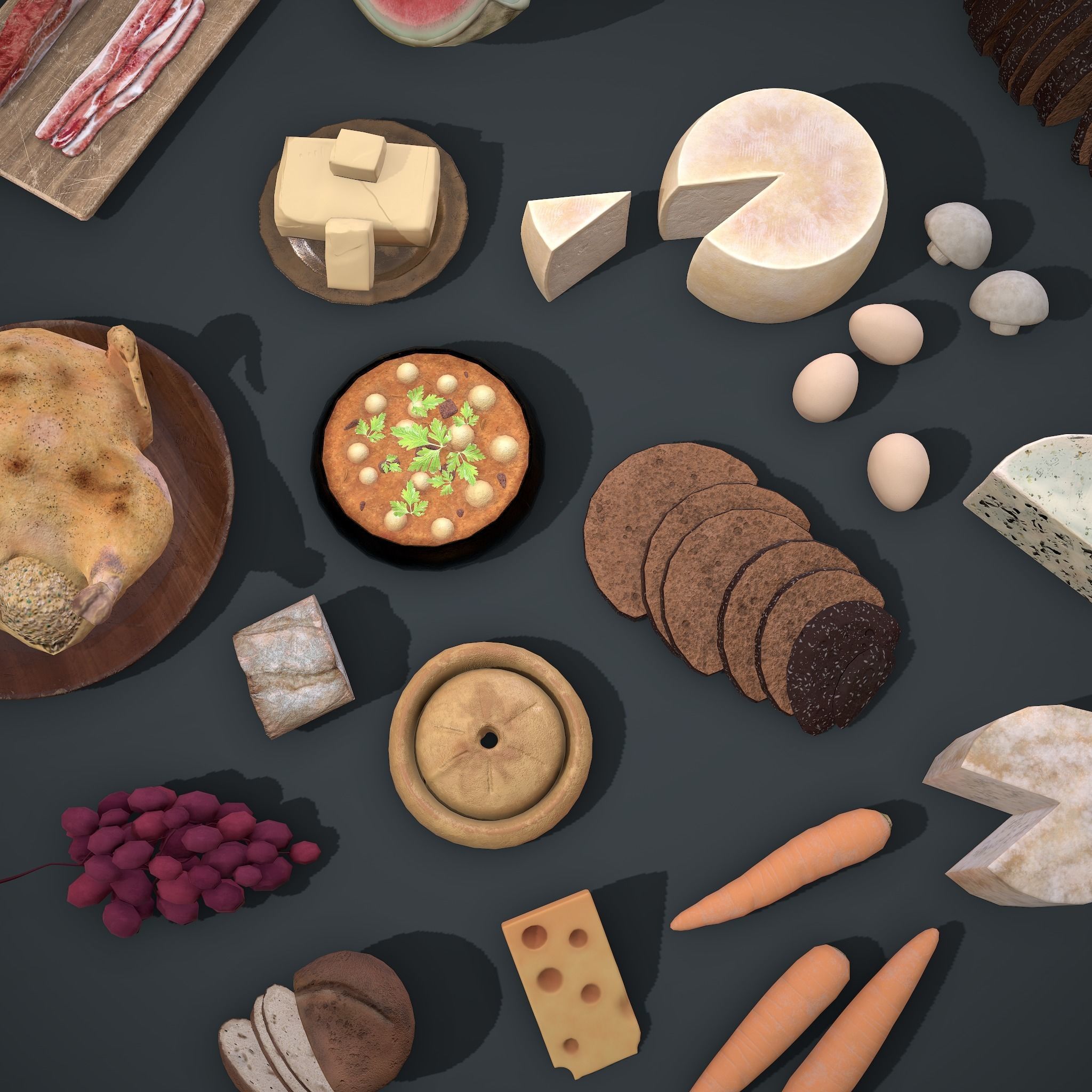 Medieval Food Pack 3D Model Collection_44