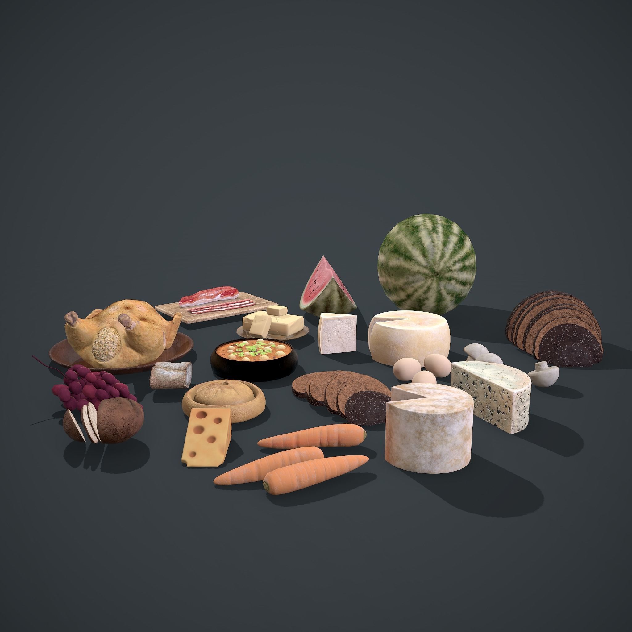 Medieval Food Pack 3D Model Collection_25