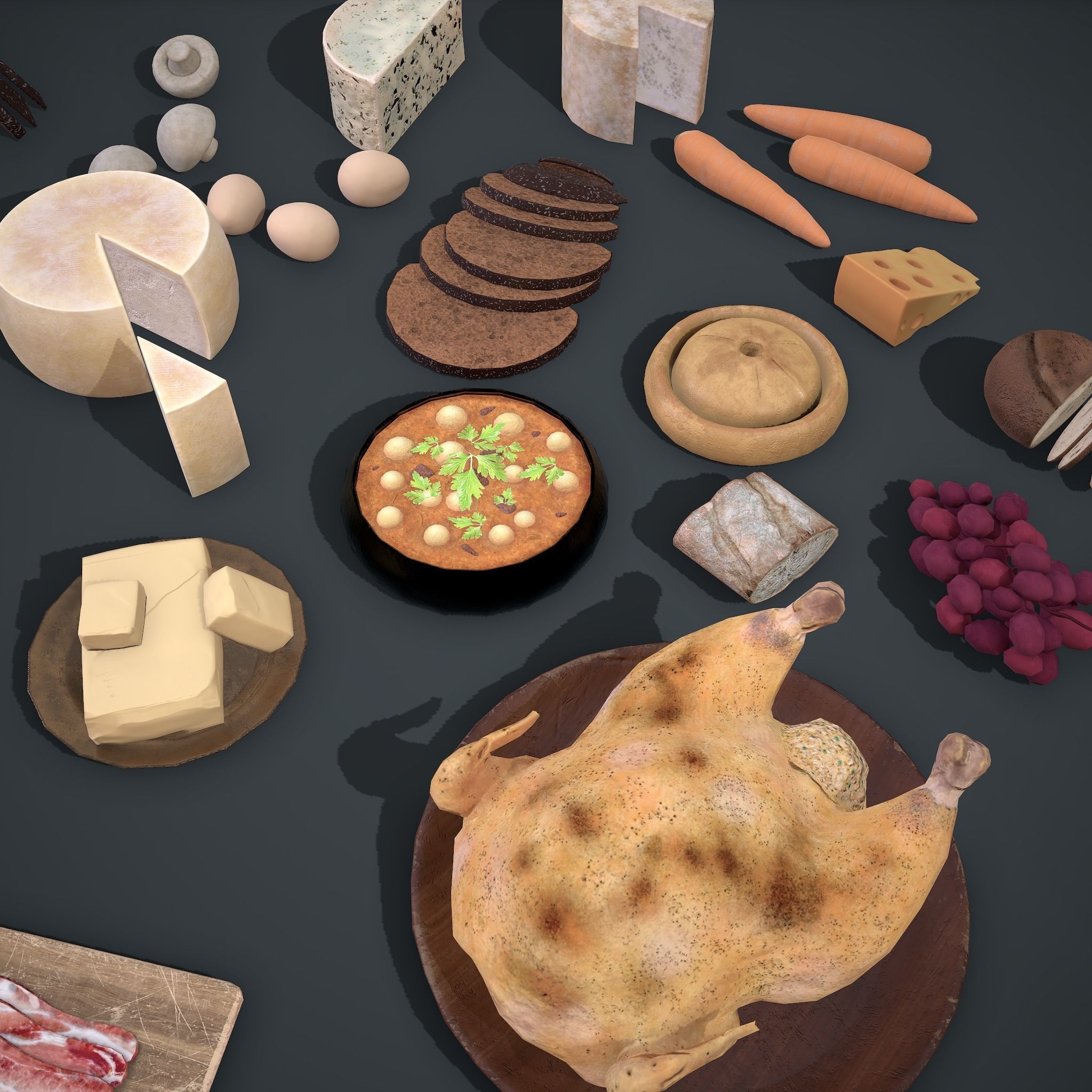Medieval Food Pack 3D Model Collection_40