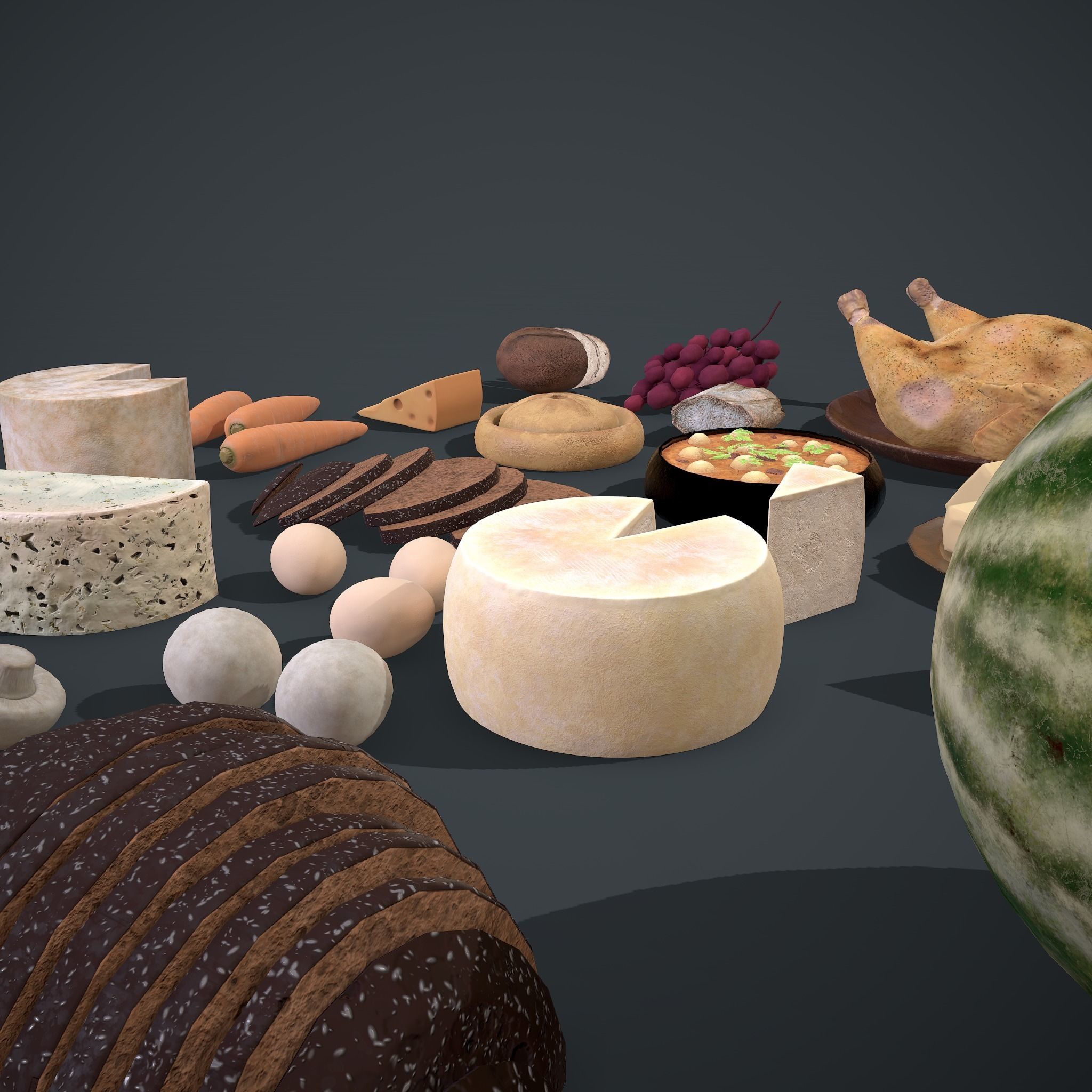 Medieval Food Pack 3D Model Collection_34