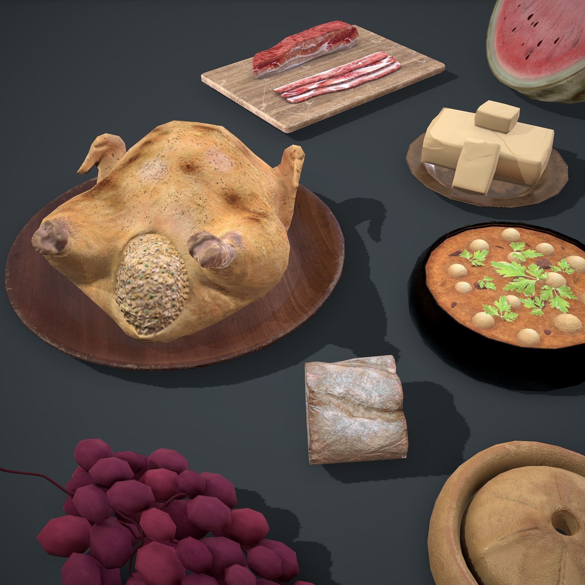 Medieval Food Pack 3D Model Collection_46