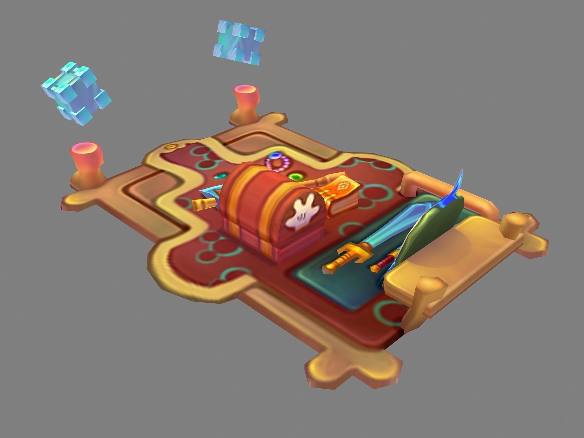 gAME Low-mode-VIP booth 3D model_2