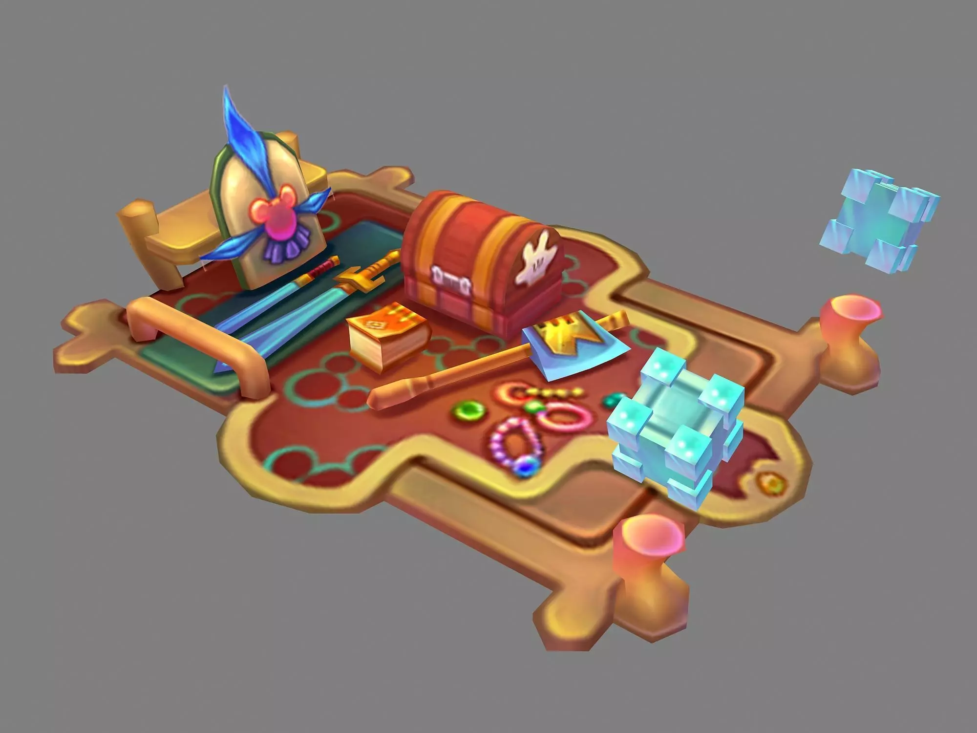 gAME Low-mode-VIP booth 3D model_0