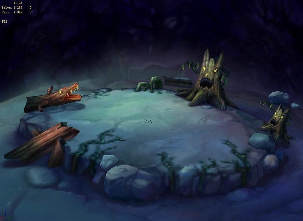 Game Low Model - Snow White Curses Forest 02 3D model_6