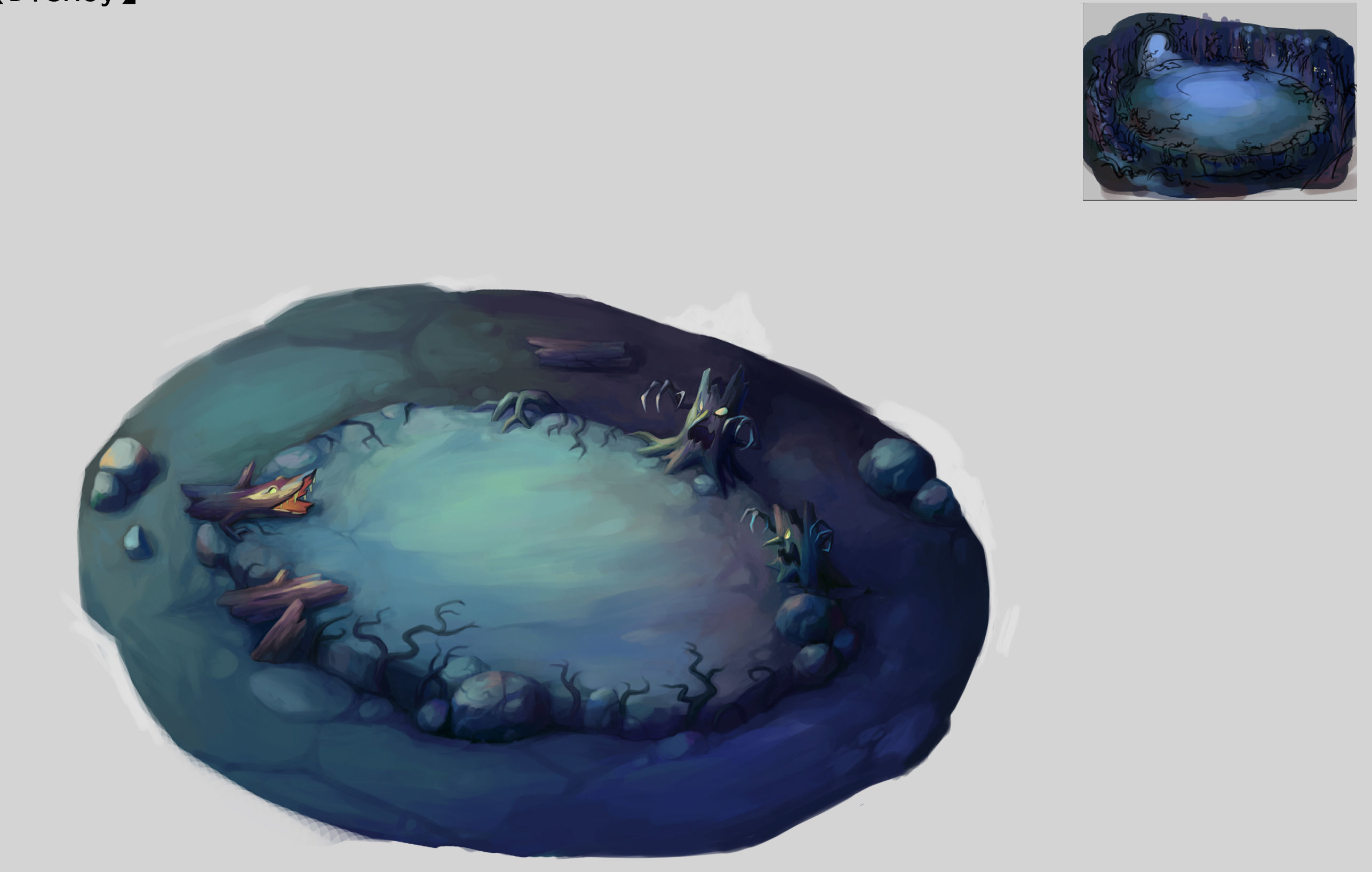 Game Low Model - Snow White Curses Forest 02 3D model_3