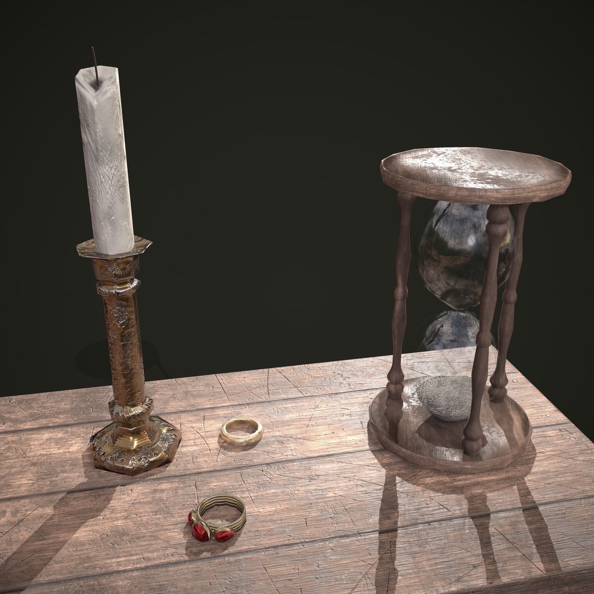 Medieval Tavern Bedroom Props Pack 3D Model Collection_22