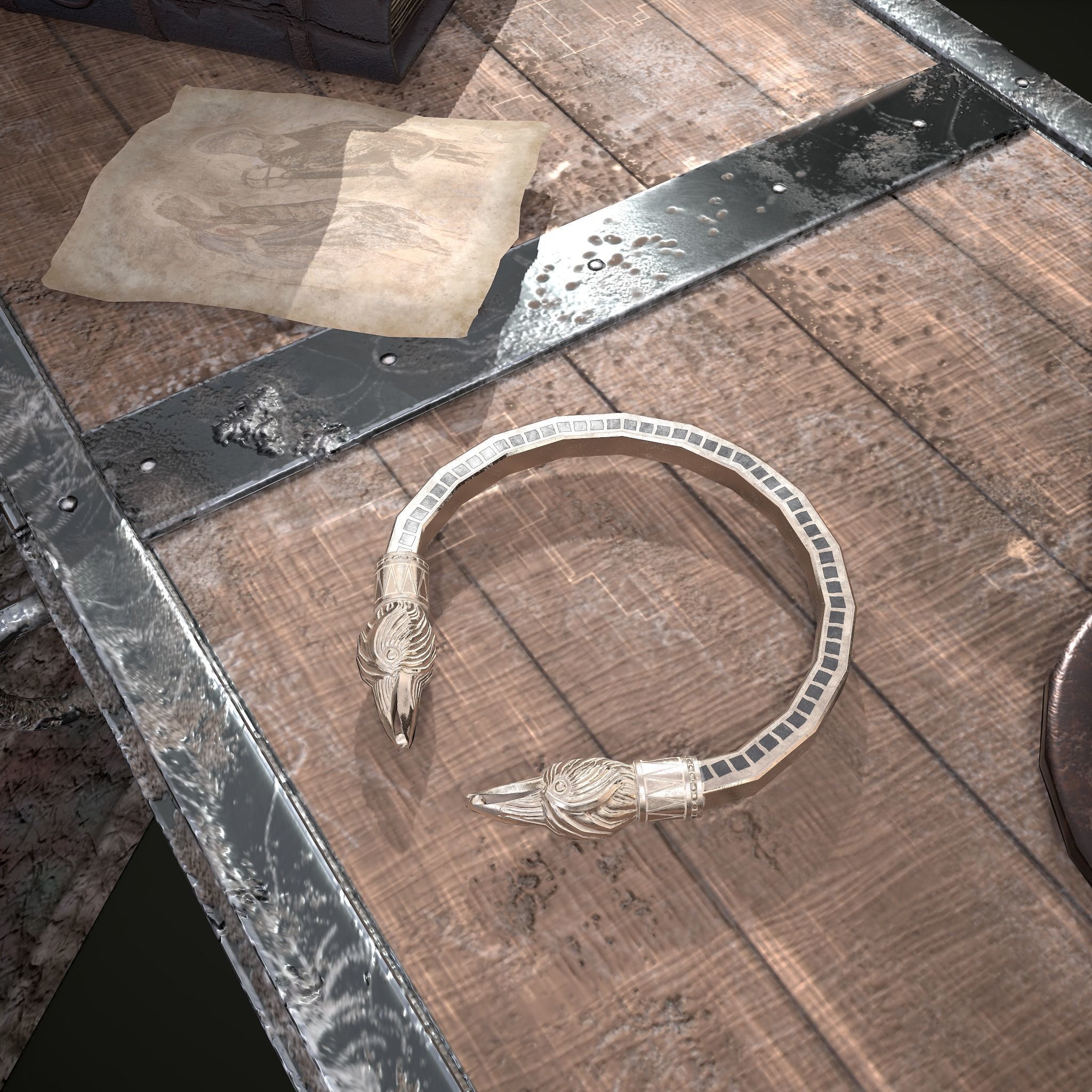 Medieval Tavern Bedroom Props Pack 3D Model Collection_27