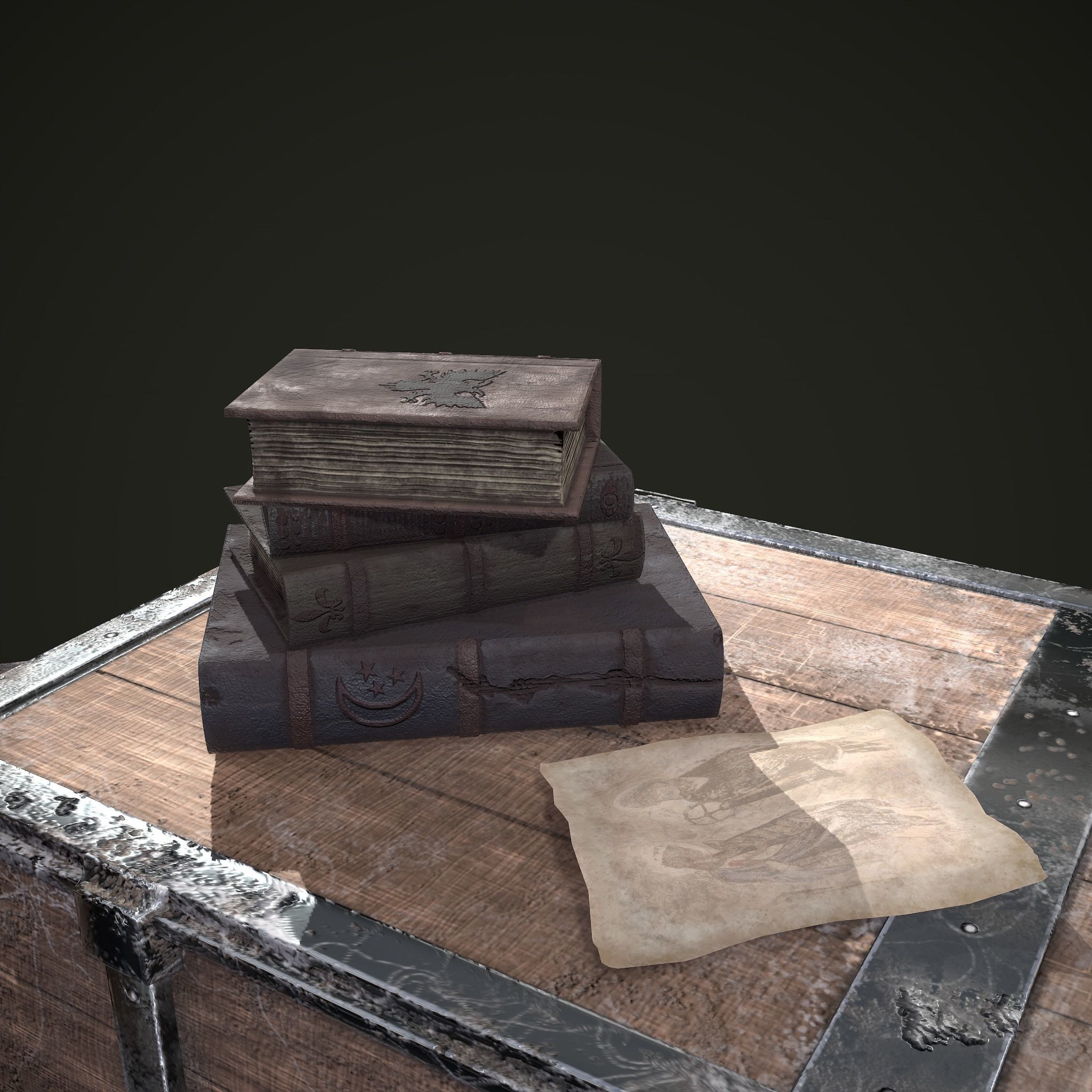 Medieval Tavern Bedroom Props Pack 3D Model Collection_26