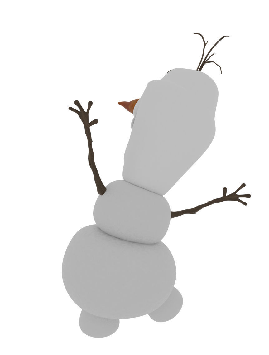 Olaf- Frozen Snowman  Low-poly 3D model_5