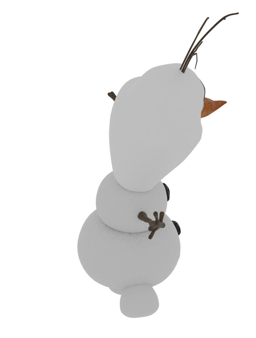 Olaf- Frozen Snowman  Low-poly 3D model_4