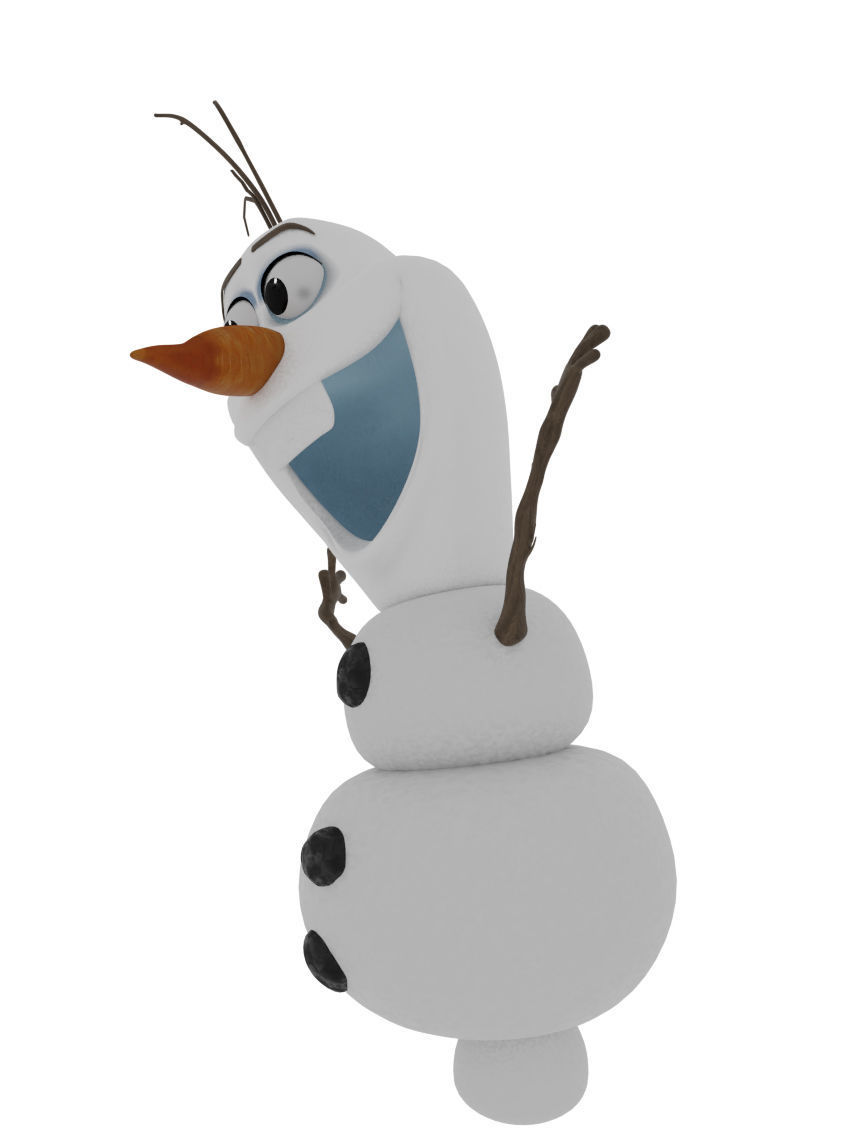 Olaf- Frozen Snowman  Low-poly 3D model_7