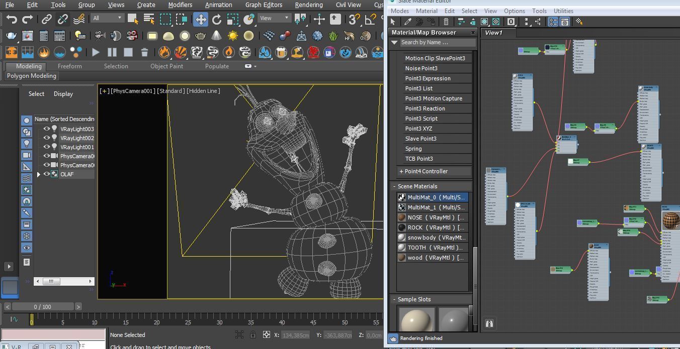 Olaf- Frozen Snowman  Low-poly 3D model_9