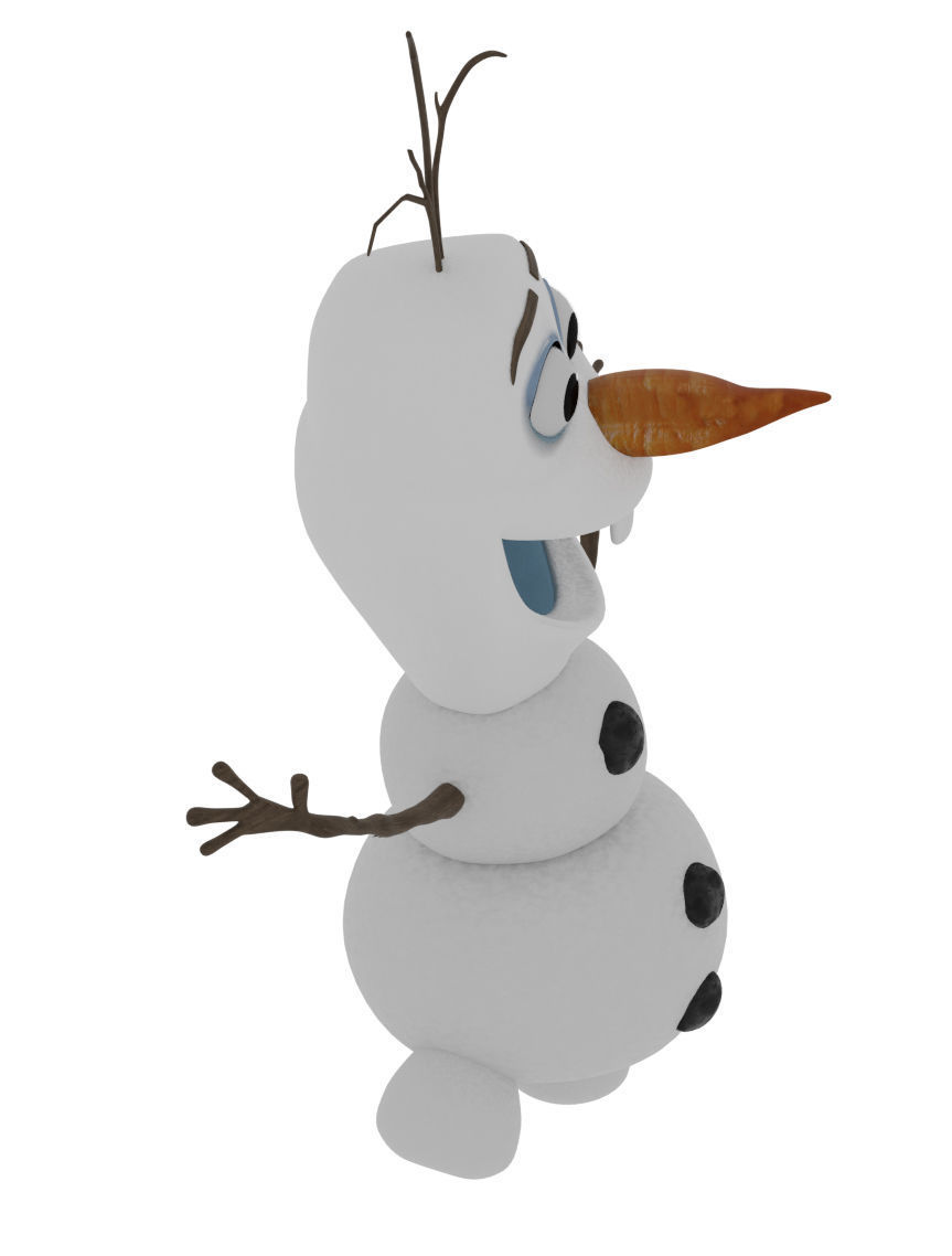 Olaf- Frozen Snowman  Low-poly 3D model_1