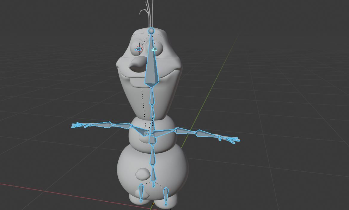 Olaf- Frozen Snowman  Low-poly 3D model_11