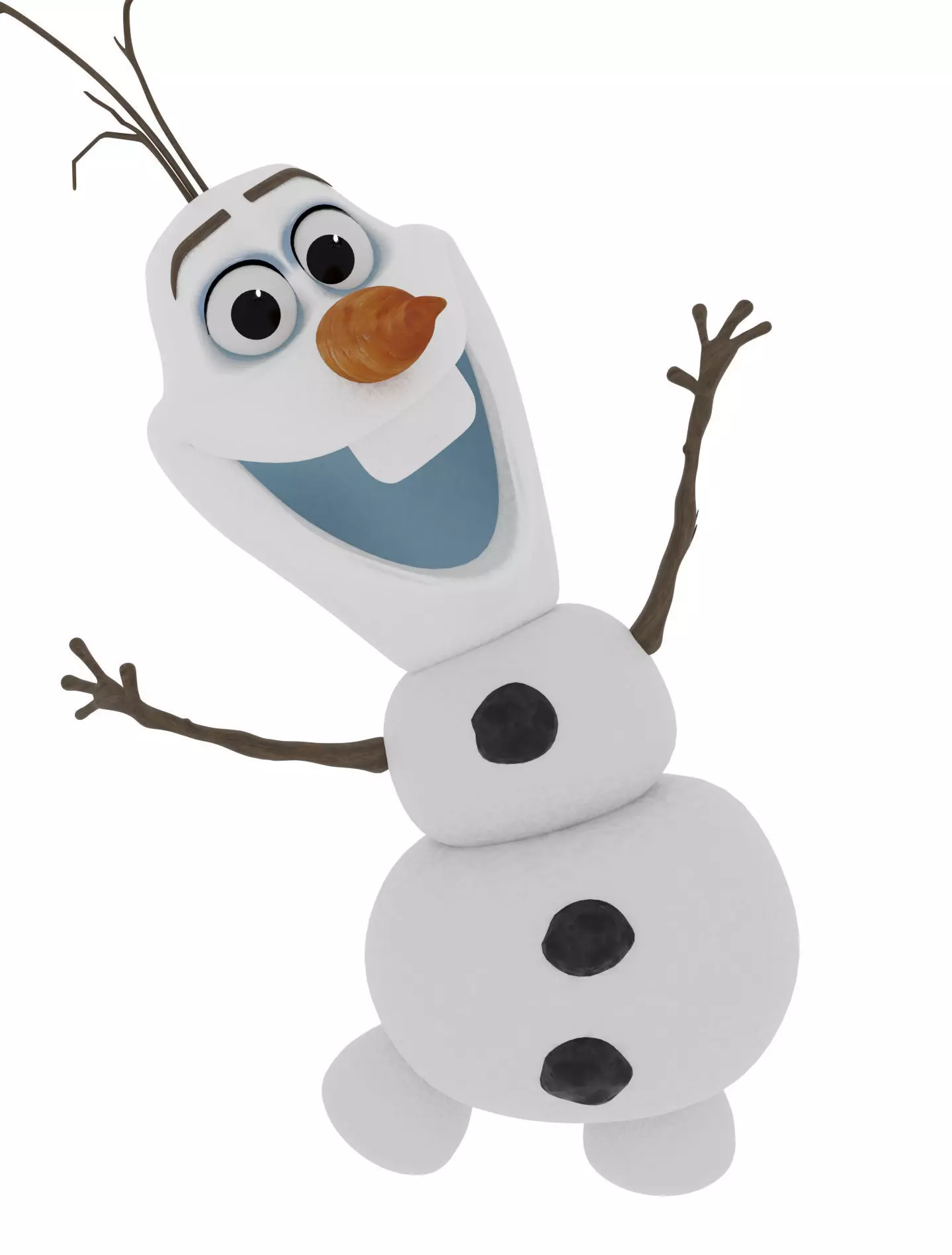 Olaf- Frozen Snowman  Low-poly 3D model_0