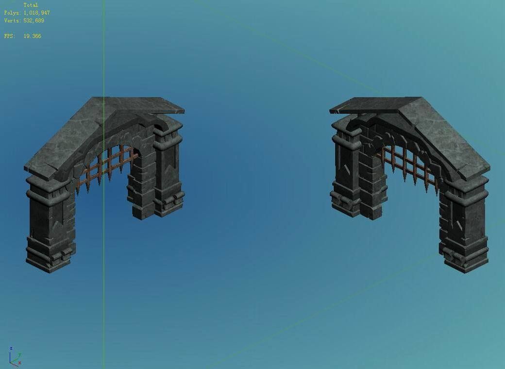 Game The Palace - Shimen 01 3D model_5