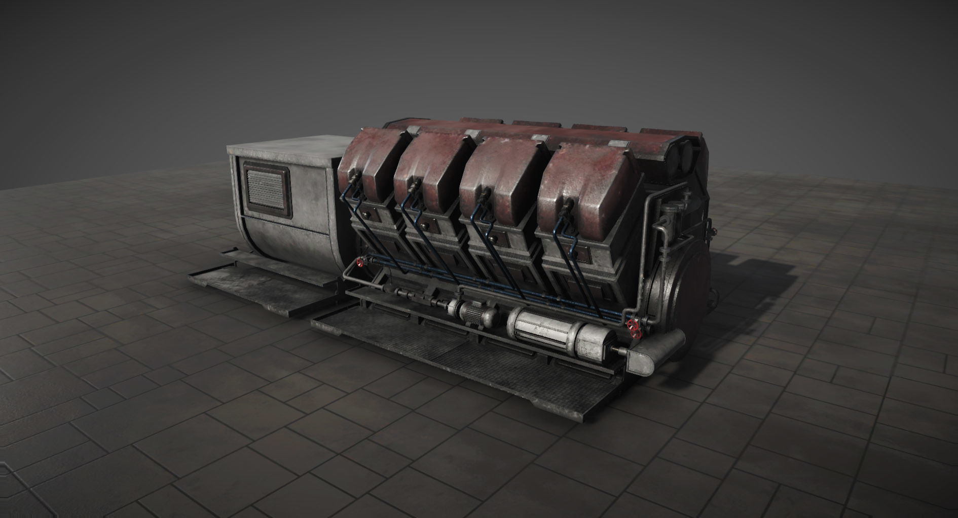 Machinery compartement devices for Unity 3D model_29