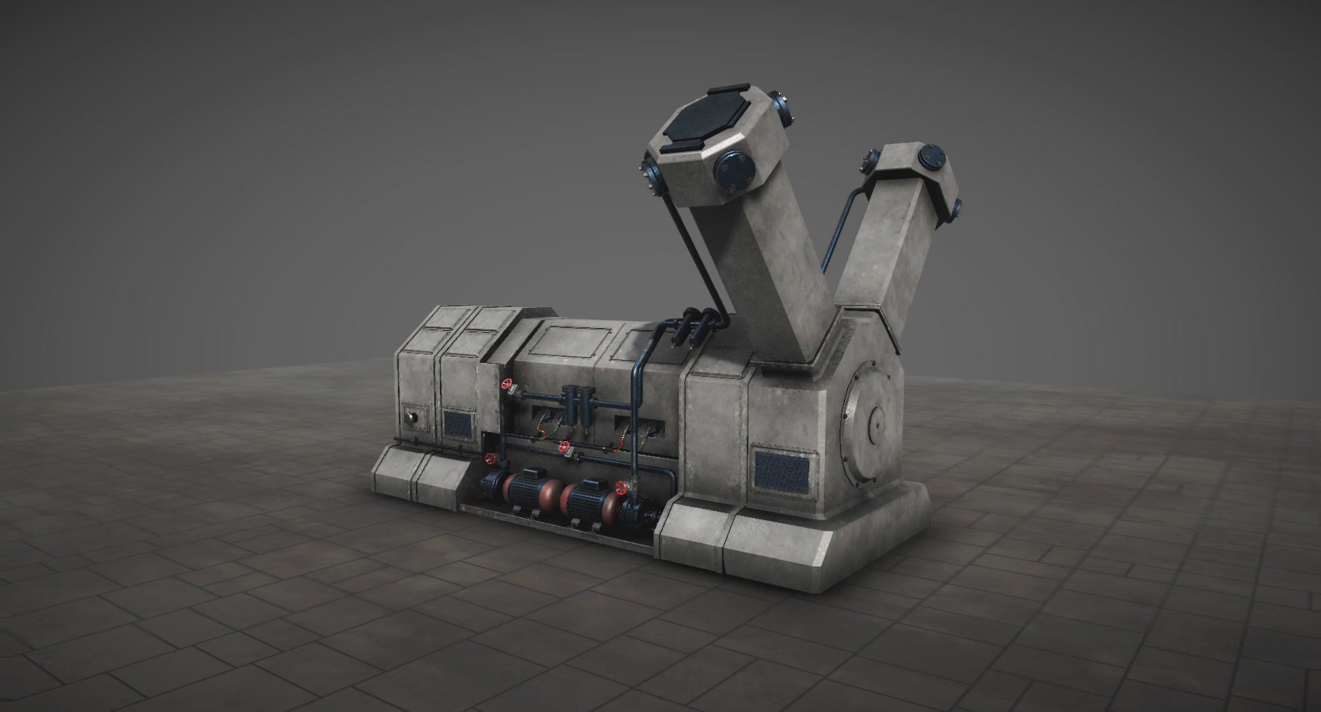 Machinery compartement devices for Unity 3D model_8