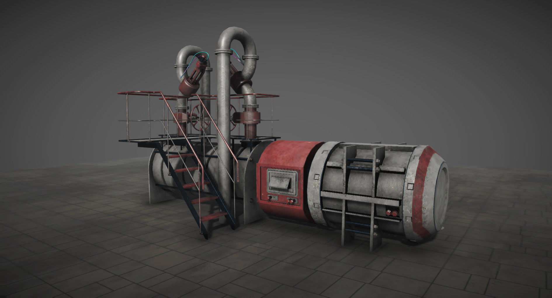 Machinery compartement devices for Unity 3D model_26