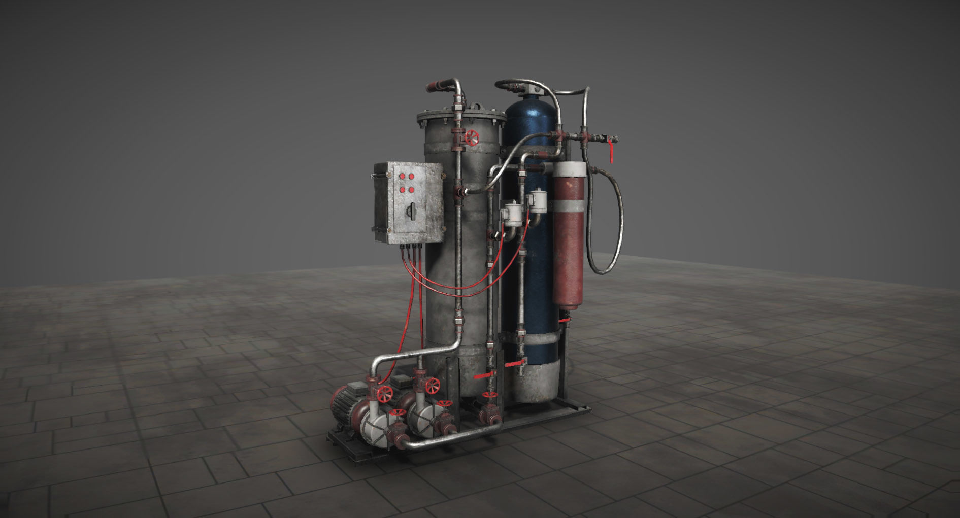 Machinery compartement devices for Unity 3D model_21