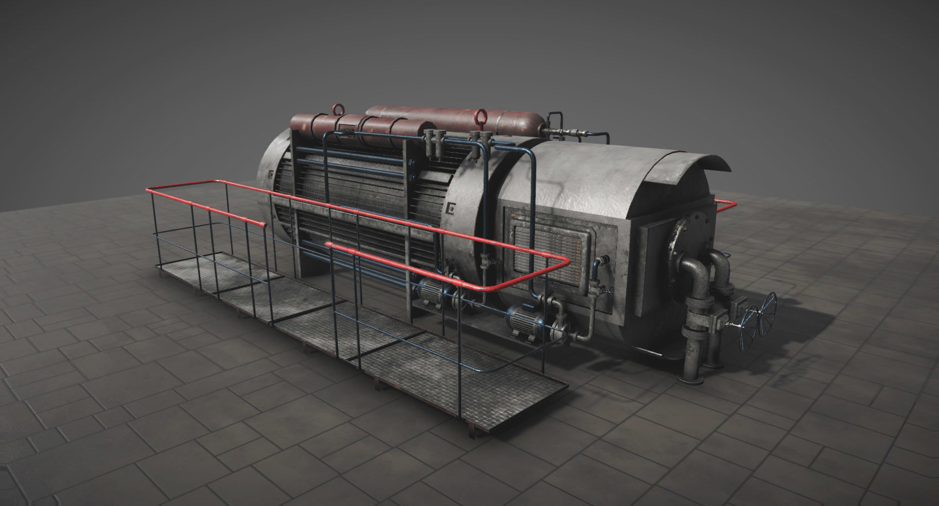 Machinery compartement devices for Unity 3D model_19