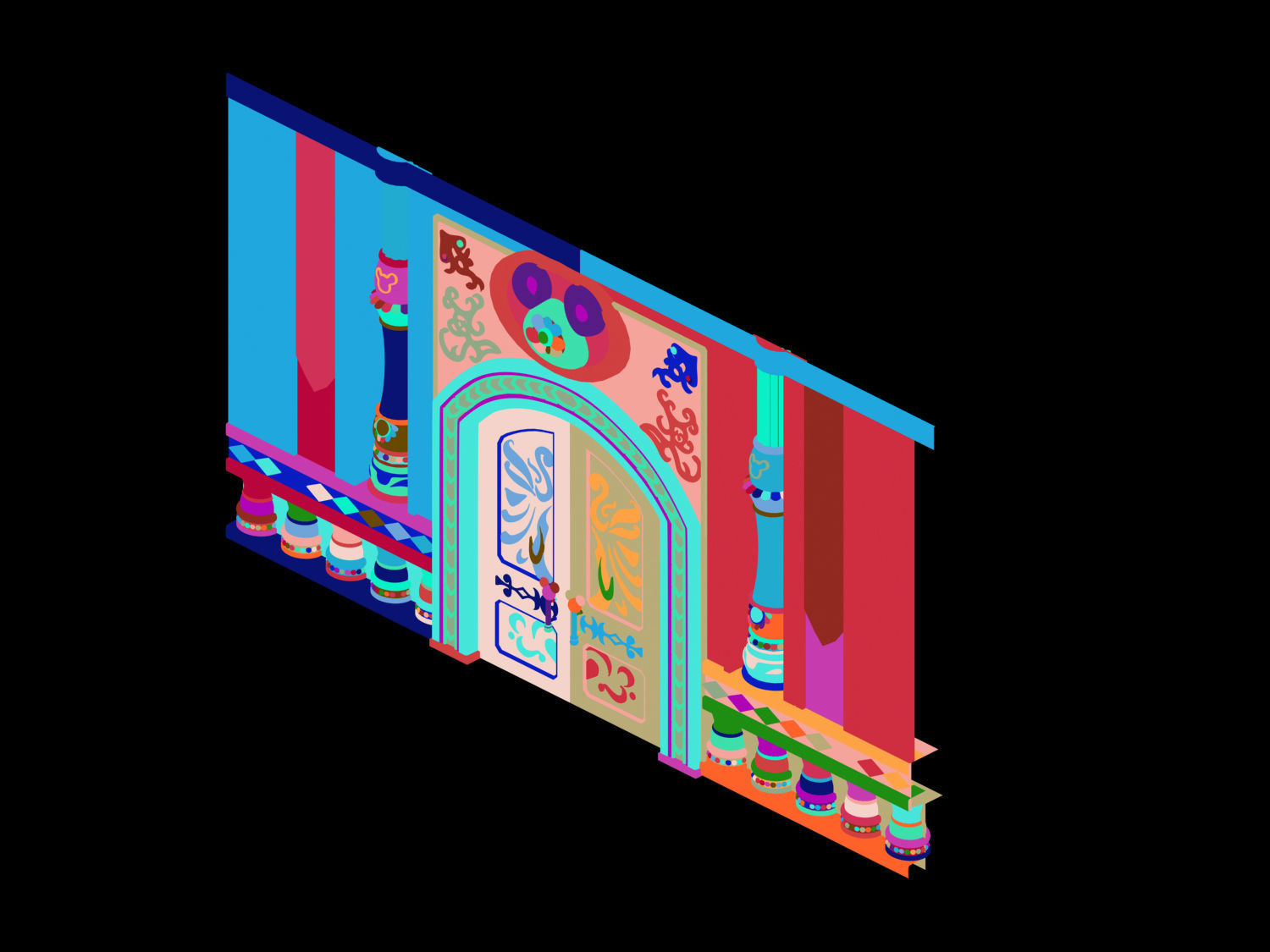 Game Disey - Gate 06 3D model_2