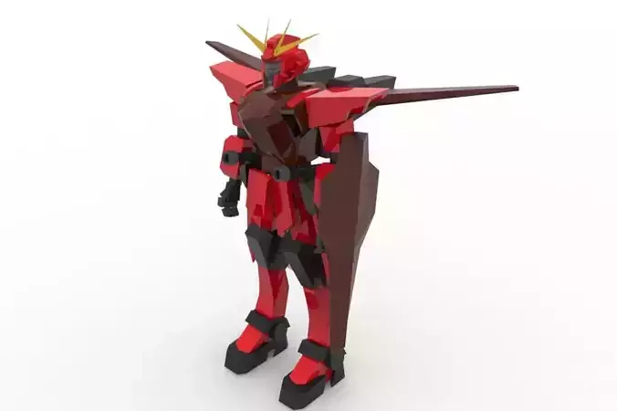 Gundam model robot 3D model