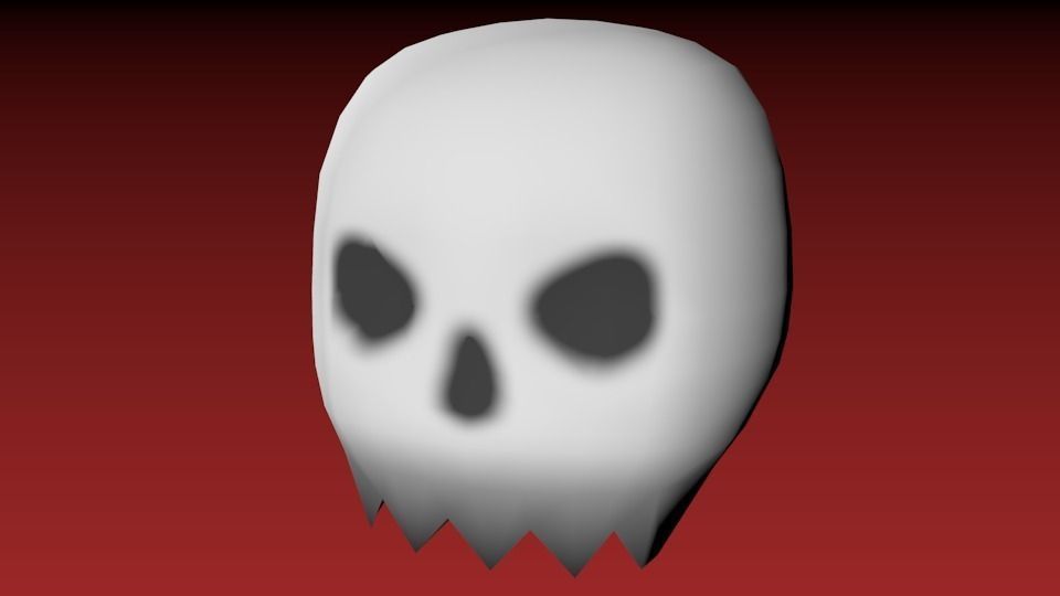 Cartoon Skull Free low-poly 3D model