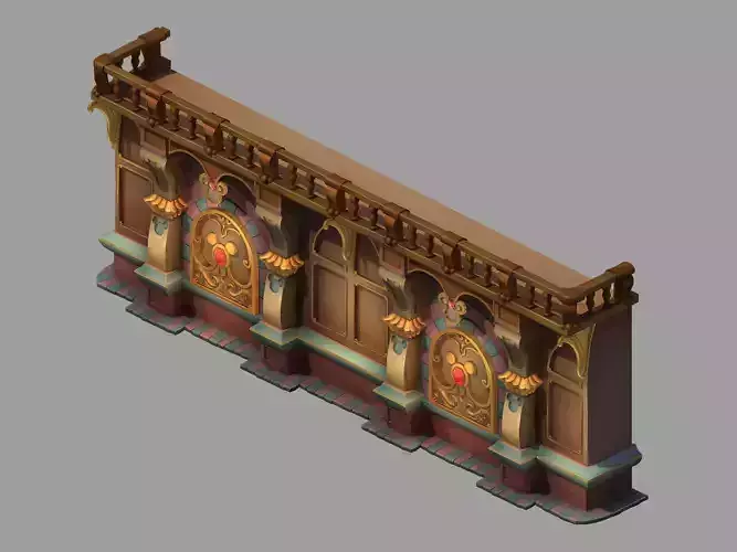 Game Interior Wall 02