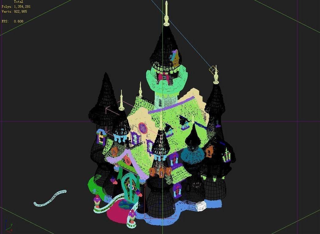 Game main city - Castle 20 3D model_4