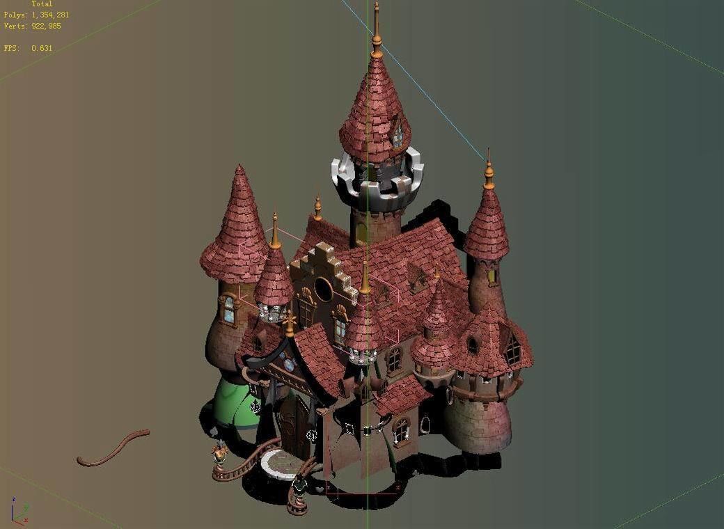 Game main city - Castle 20 3D model_5