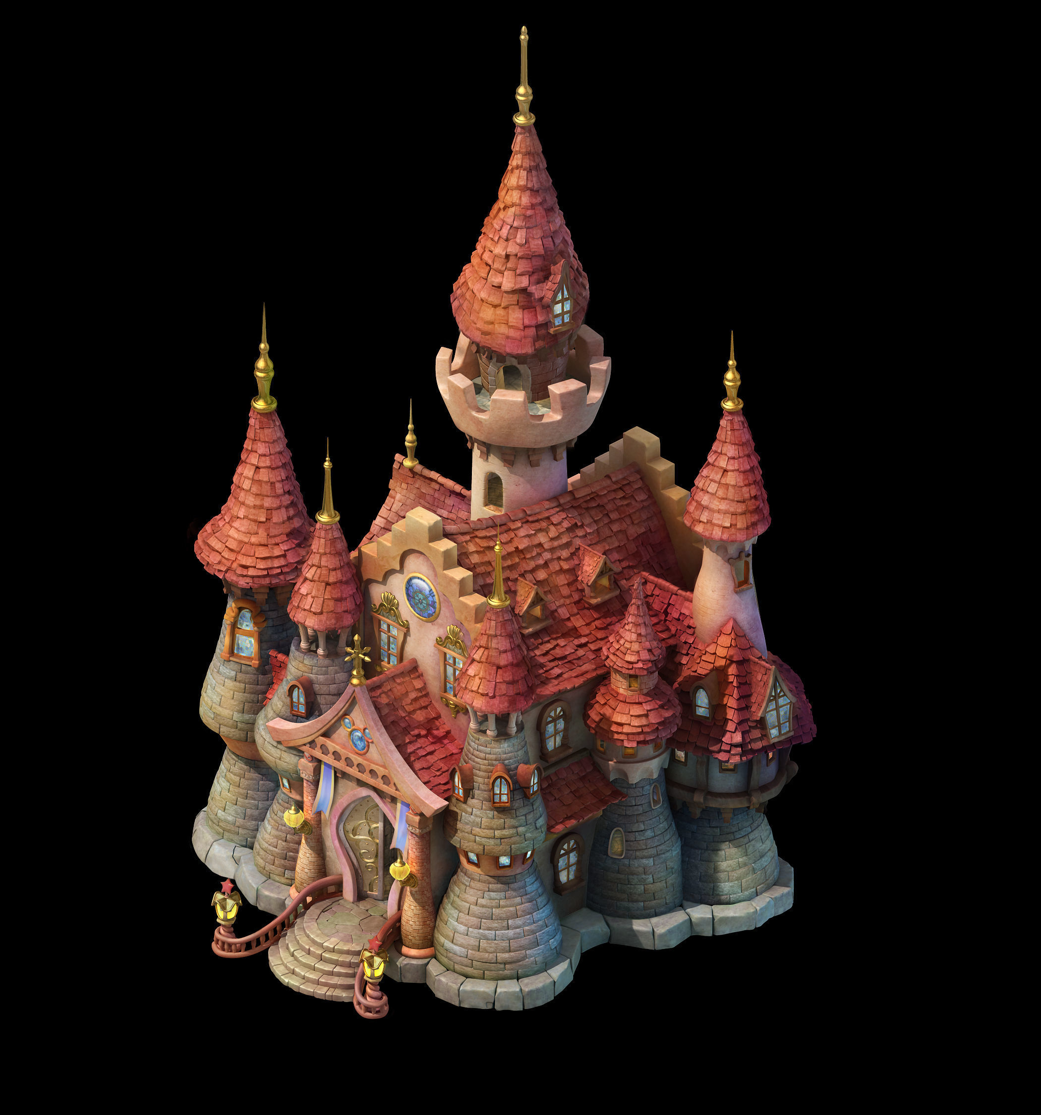 Game main city - Castle 20 3D model_2