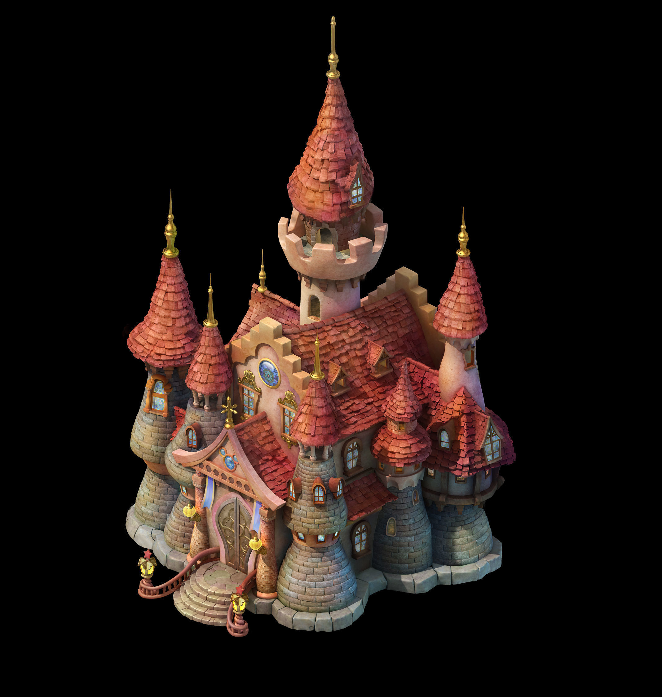 Game main city - Castle 20 3D model_1
