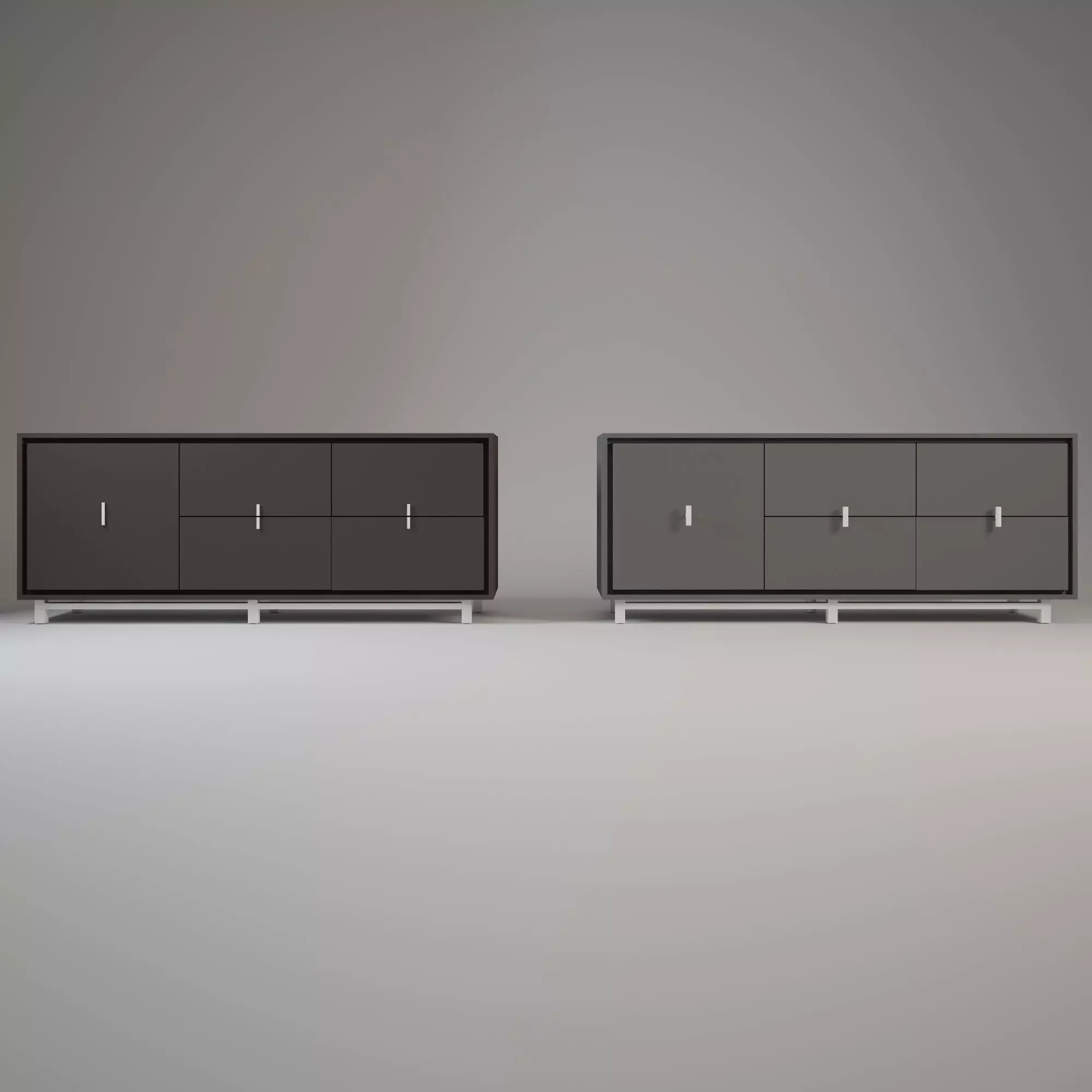 Modern console Free 3D model