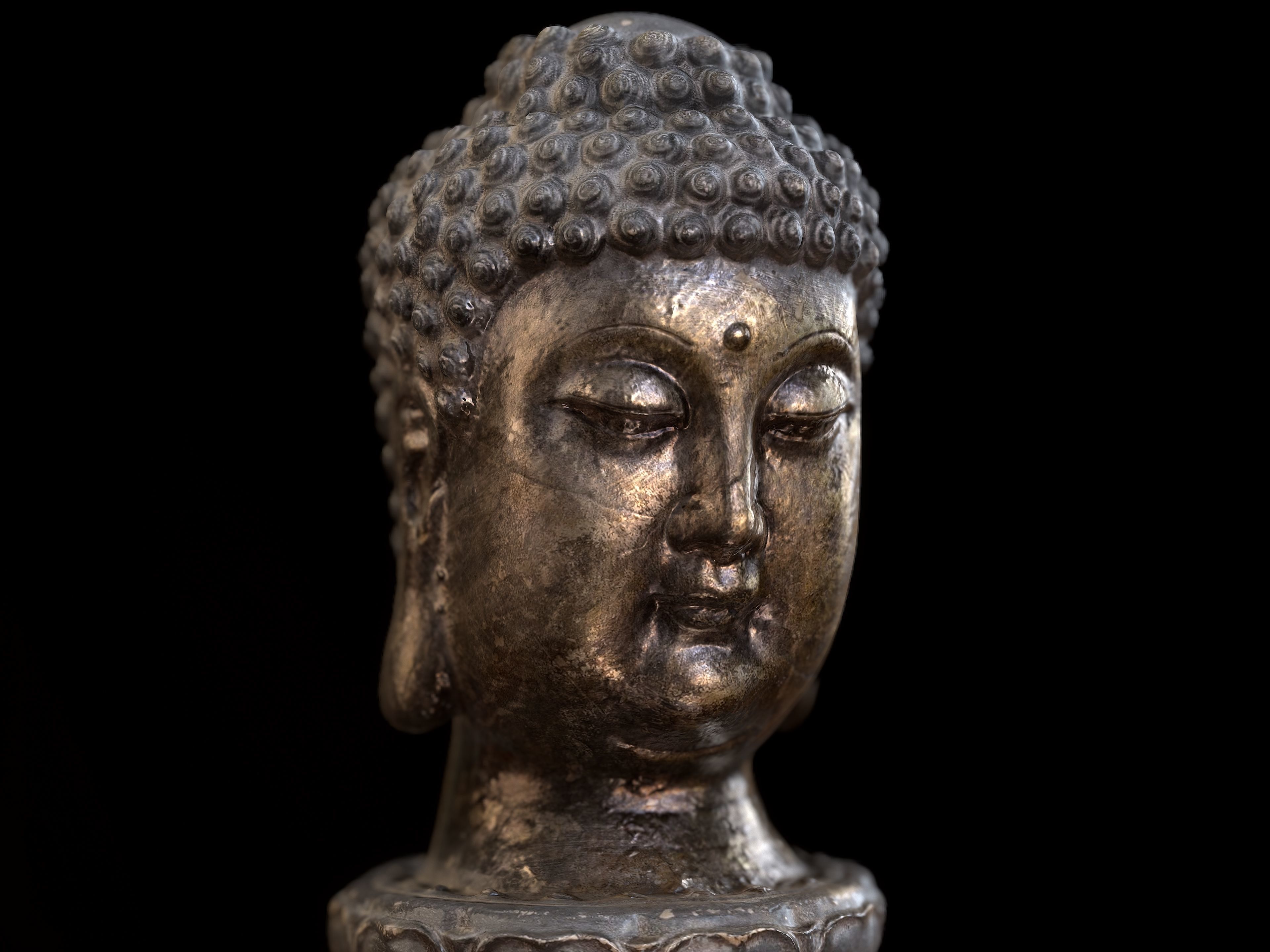 Head of Buddha 3D model_8