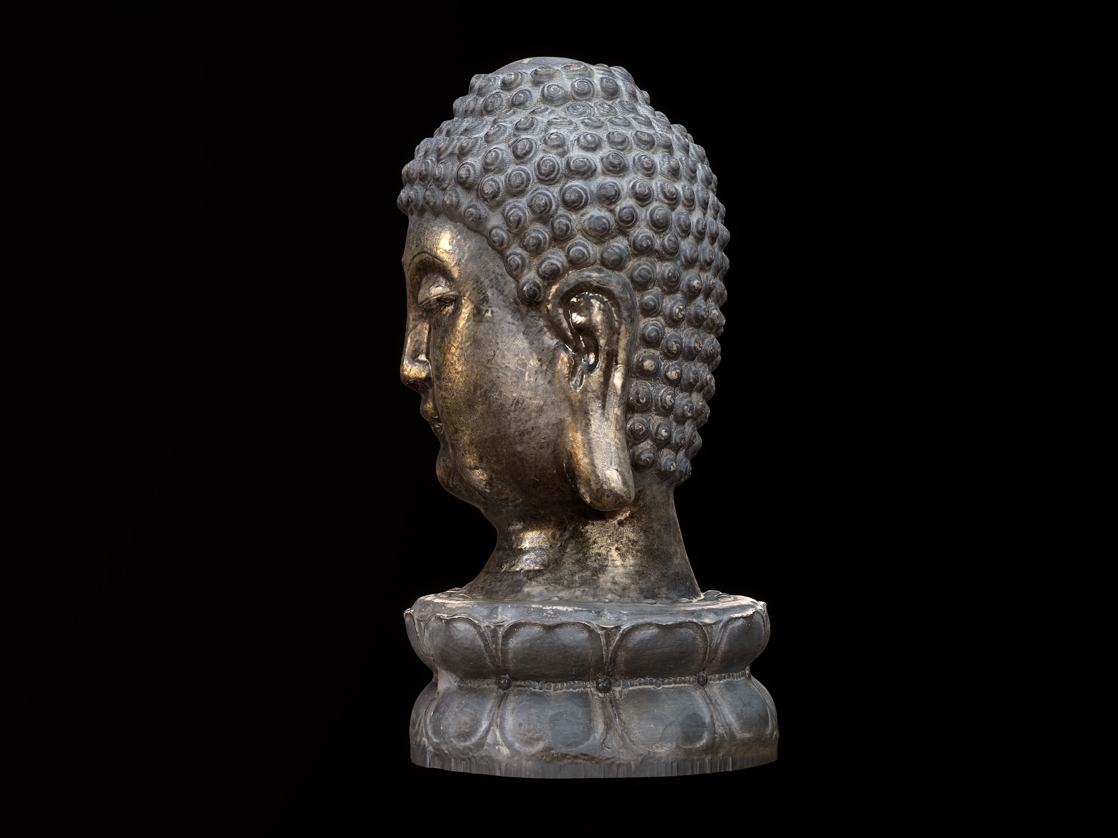 Head of Buddha 3D model_5