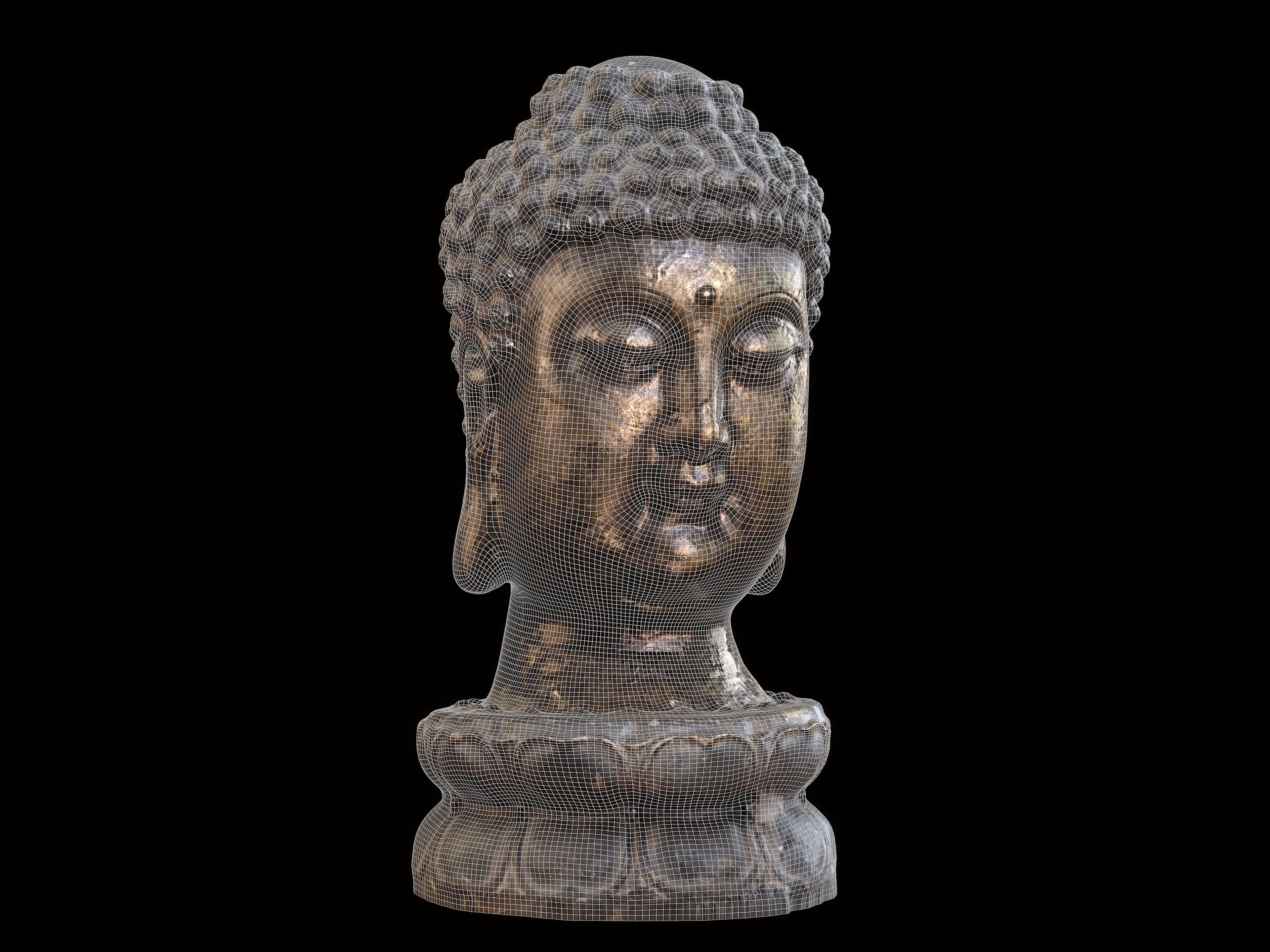 Head of Buddha 3D model_1