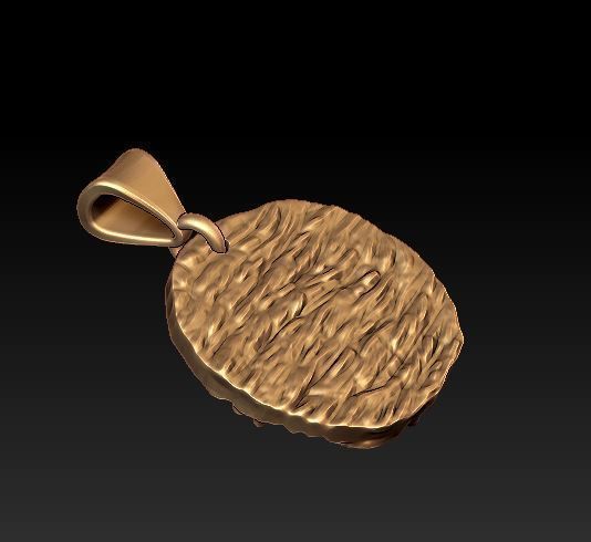Horoscope Taurus pendant 3D print model_4