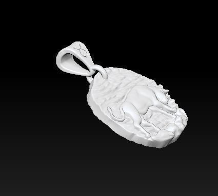Horoscope Taurus pendant 3D print model_6