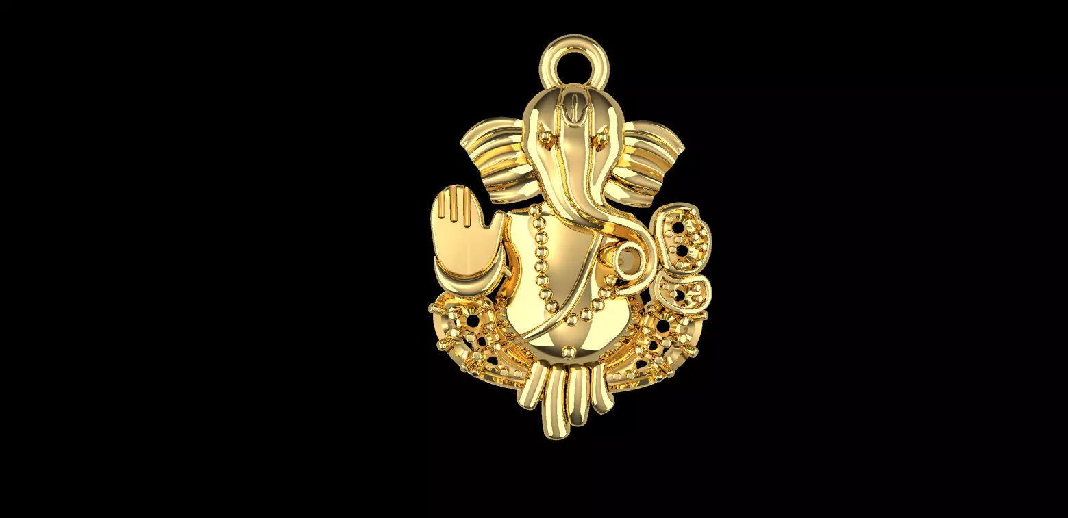 God Ganesh ji  Beautifull Pandent 3D print model_0