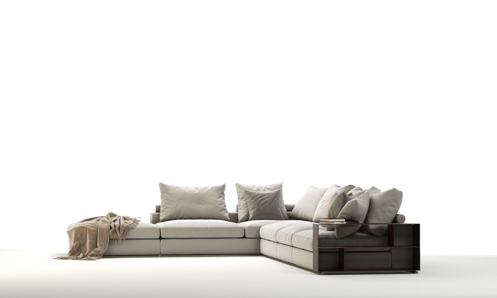 Flexform Groundpiece Sectional Sofa 3D model_8