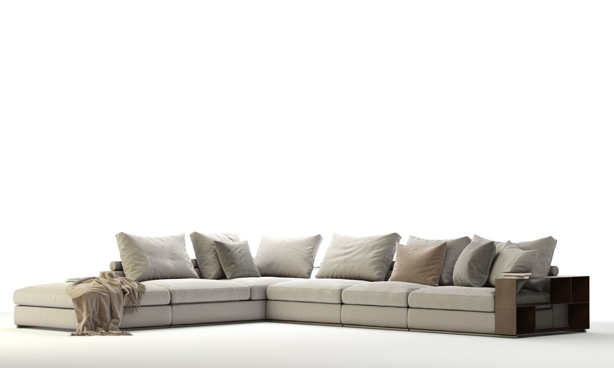 Flexform Groundpiece Sectional Sofa 3D model_3