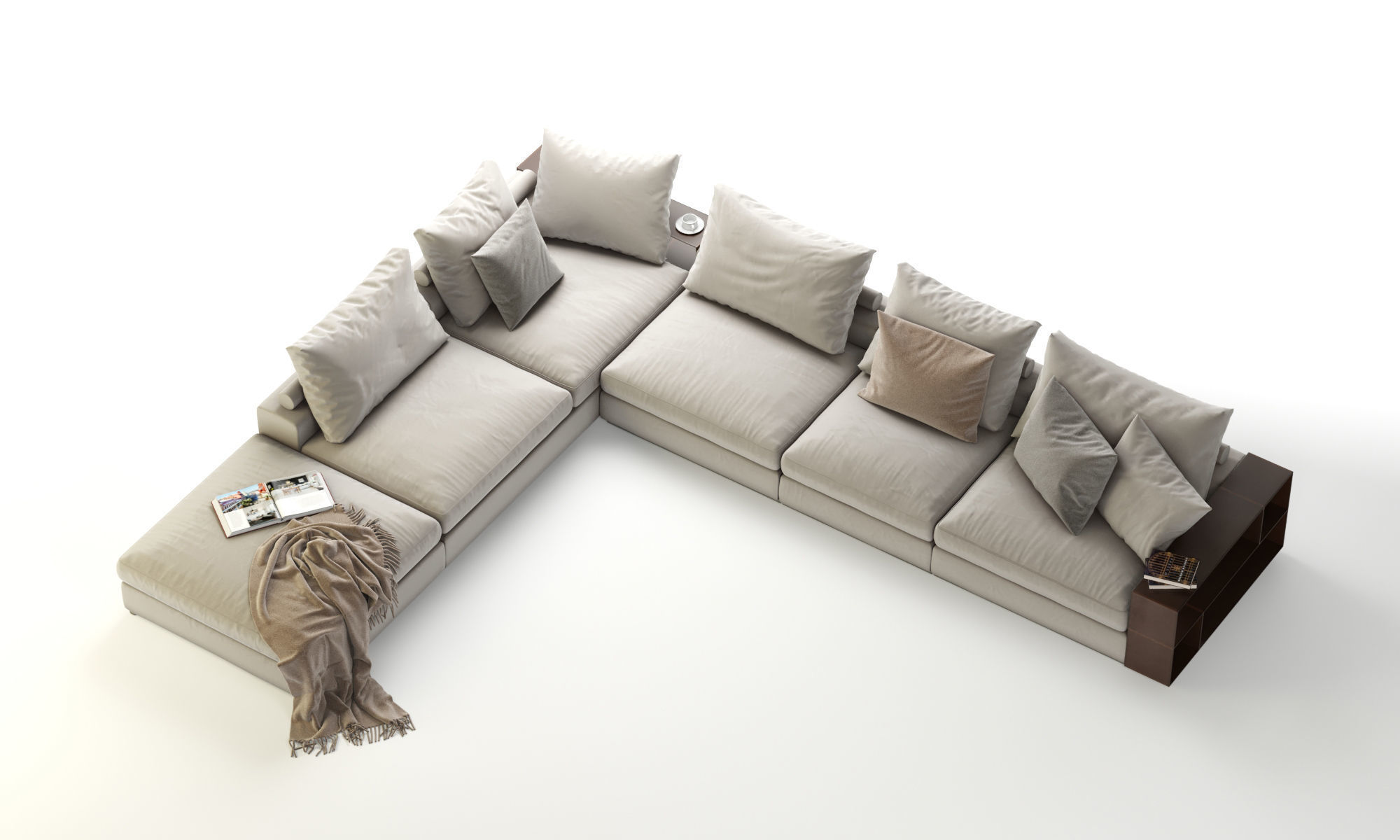 Flexform Groundpiece Sectional Sofa 3D model_5