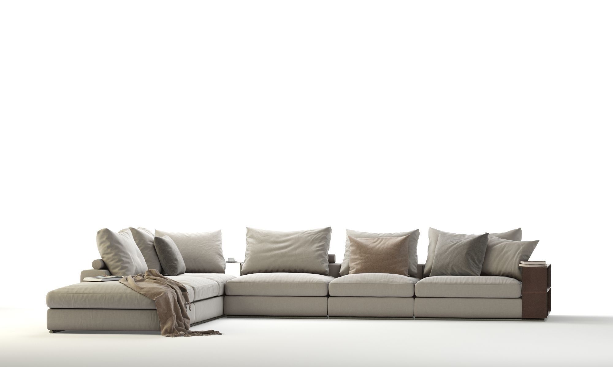 Flexform Groundpiece Sectional Sofa 3D model_2