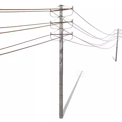 Electricity Pole 18 Weathered